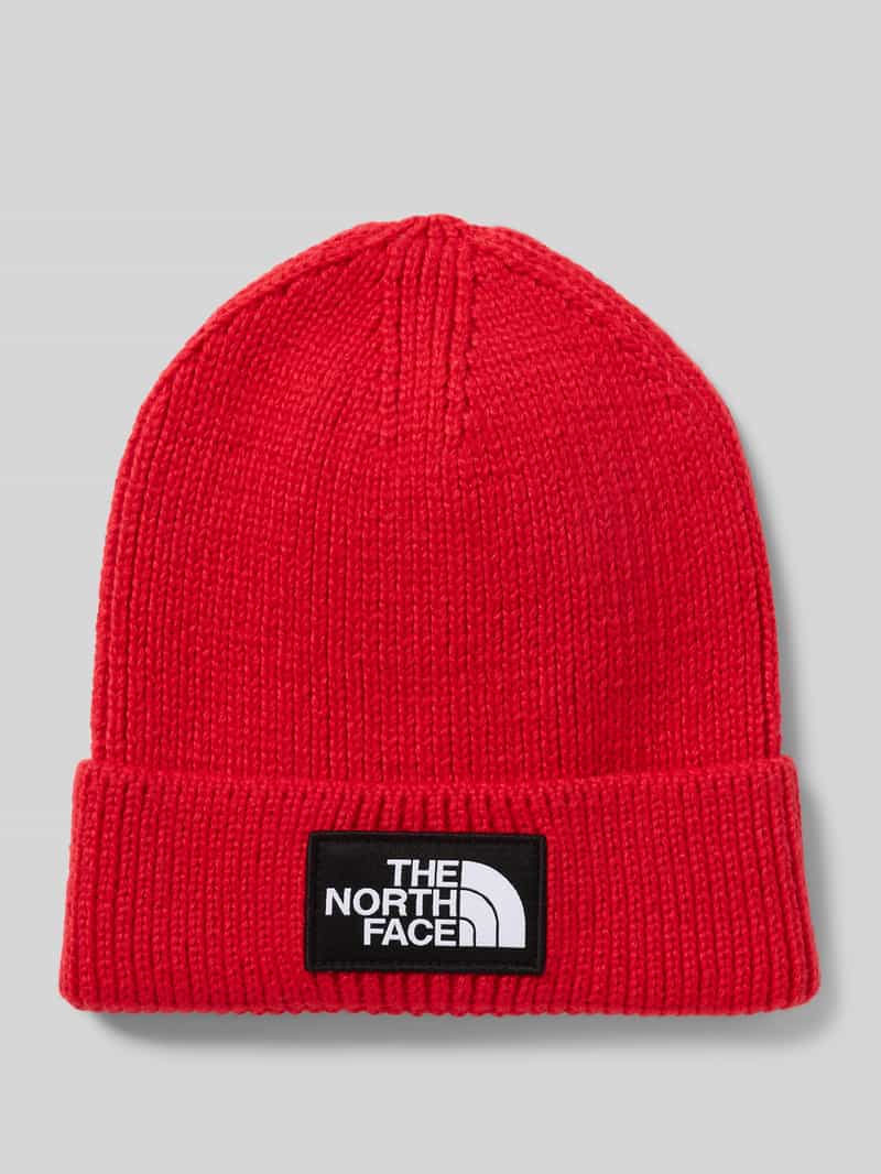 The North Face Beanie in gebreide look met logopatch model 'Box'
