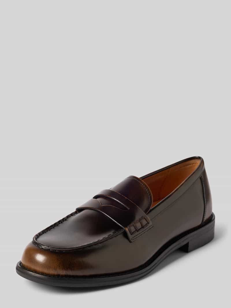 Instappers van runderleer, model 'LINN'