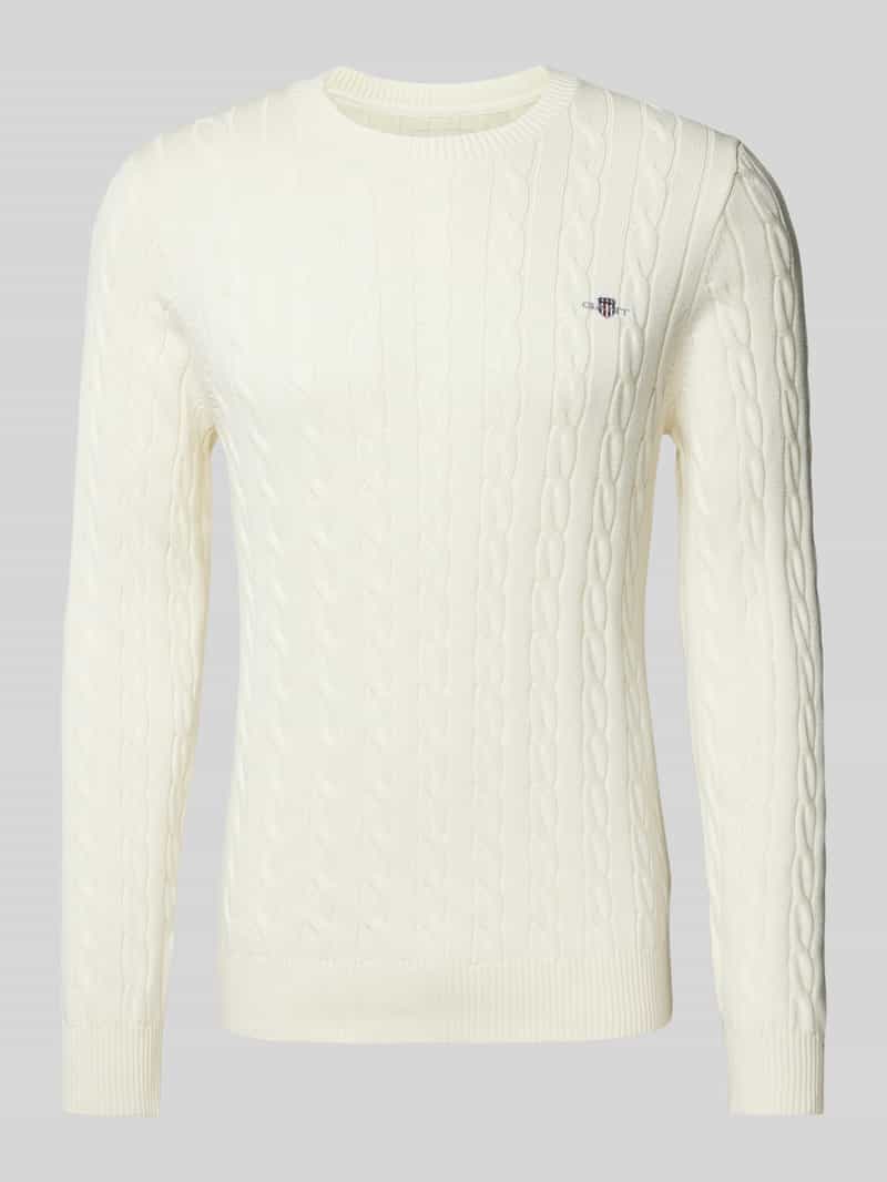 Gant Gebreide pullover met kabelpatroon