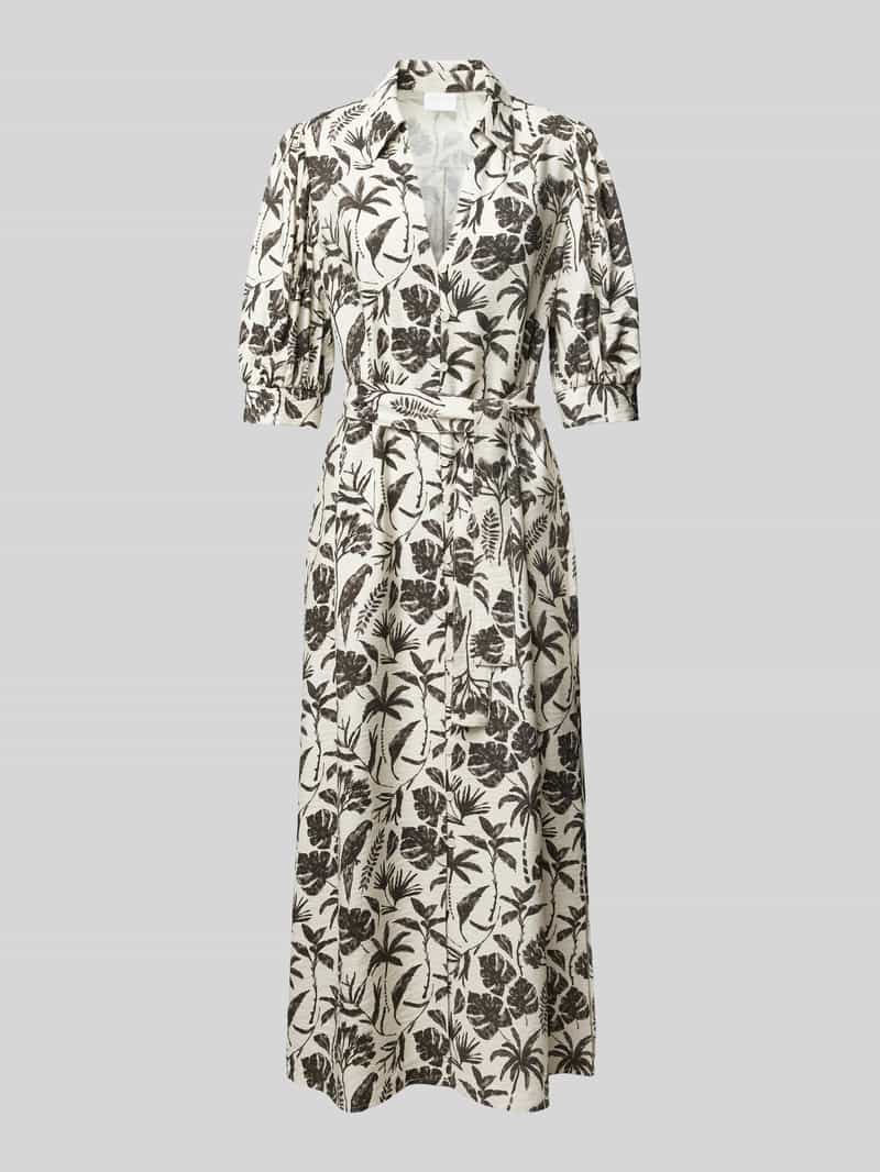 Jake*s Collection Midi-jurk met strikceintuur