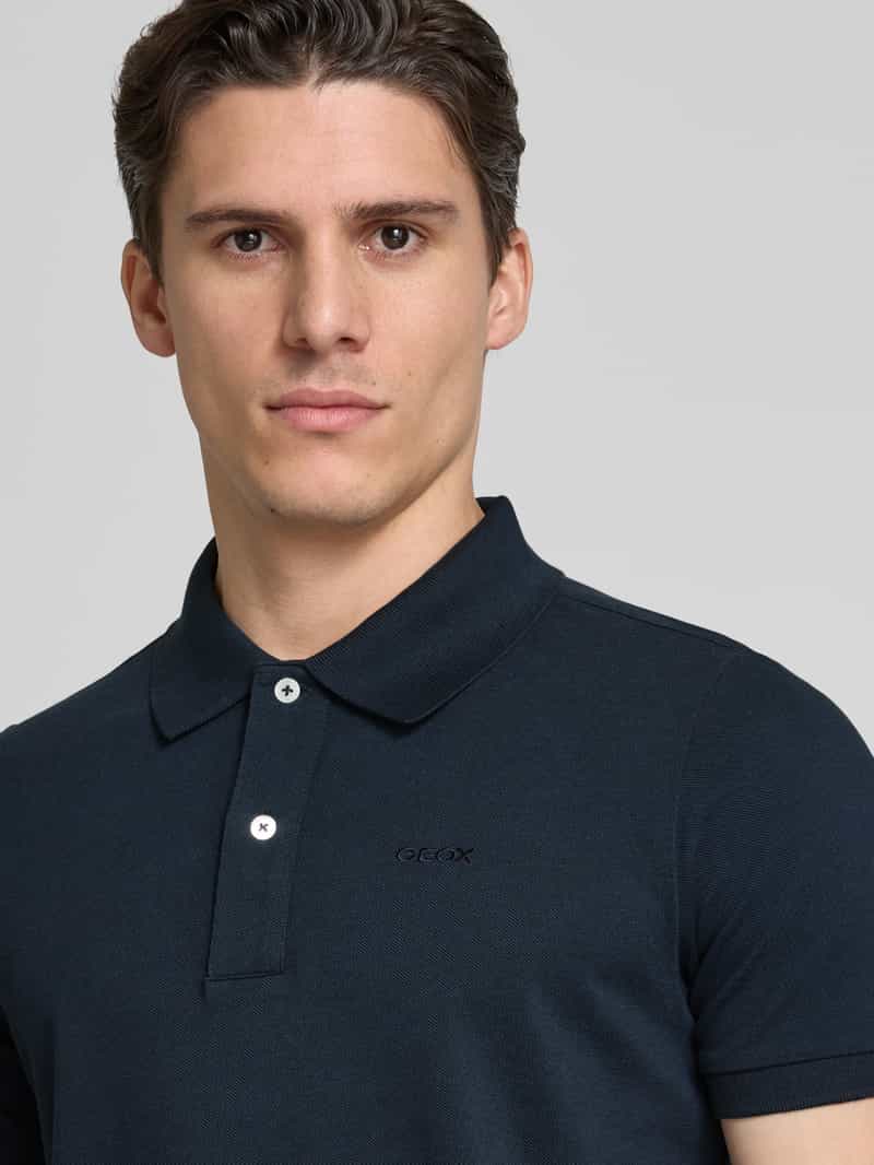 Geox Regular fit poloshirt met polokraag