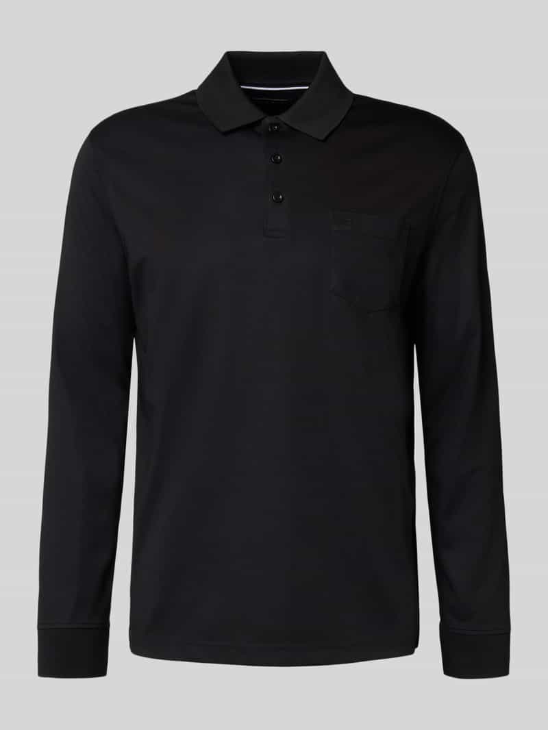 Bugatti Poloshirt met labelstitching
