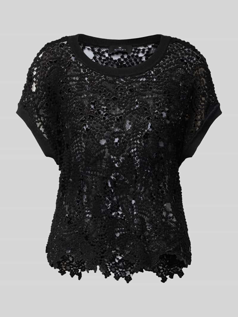 monari Gebreid shirt met ronde hals