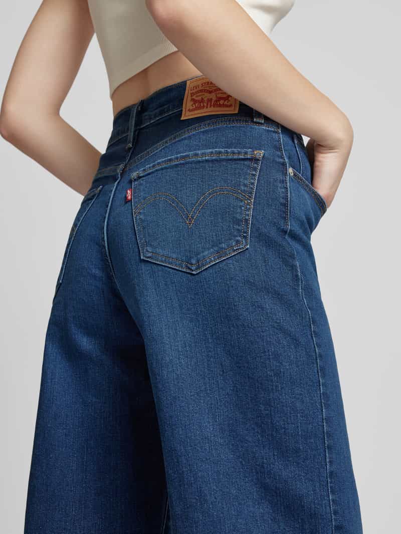 Levi's 300 High rise wide leg jeans met verkort model