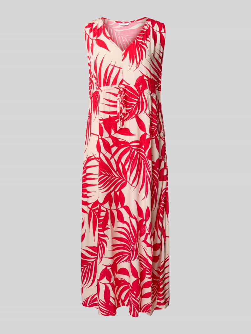 ZABAIONE Midi-jurk van viscose met V-hals