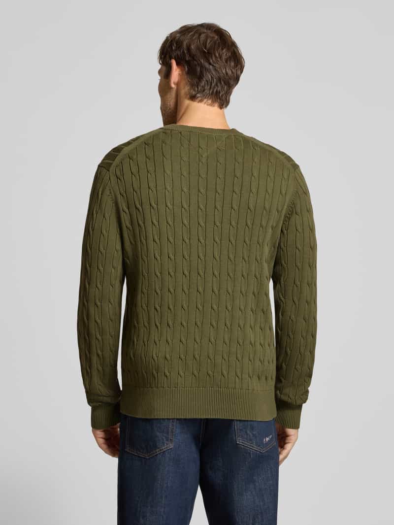 Tommy Hilfiger kabeltrui MW0MW33132 groen, foto 3