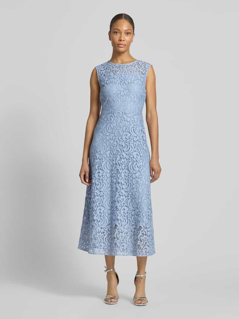 S.Oliver regular fit midi-jurk met katoen rookblauw, foto 3