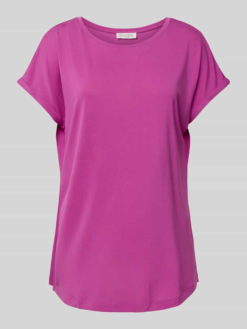 Christian Berg Woman T-shirt met geribde ronde hals