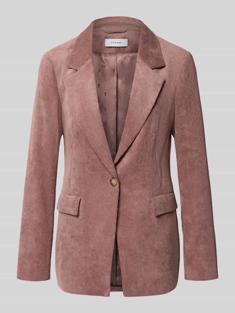 comma Slim fit blazer van corduroy met klepzakken