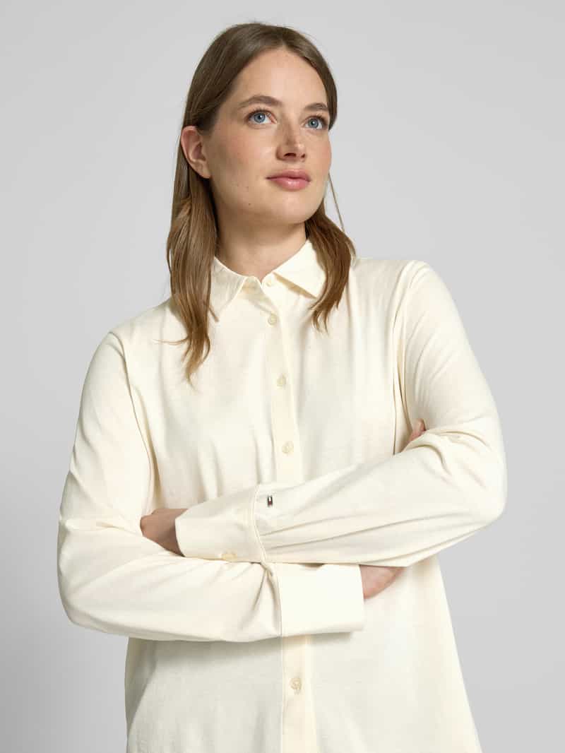 Tommy Hilfiger Regular fit blouse met logo-applicatie