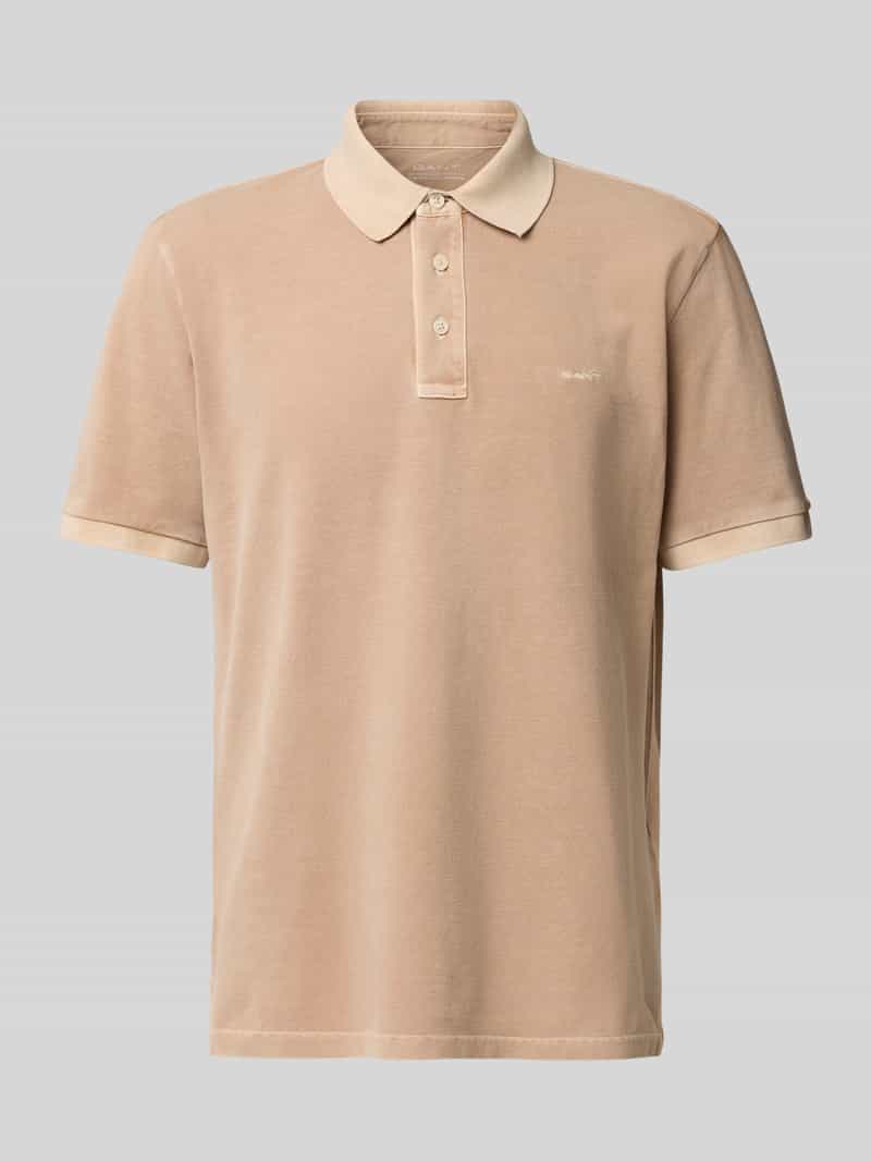 Gant Regular fit poloshirt met labelstitching model 'SUNFADED'