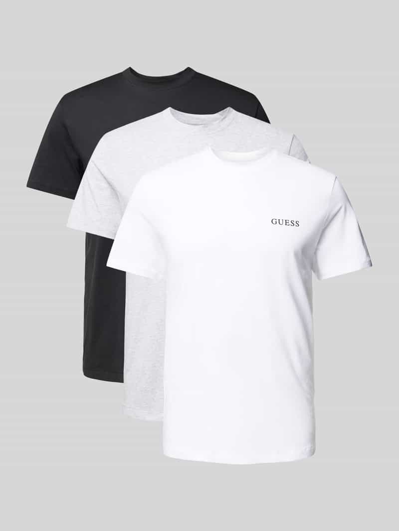 Guess Activewear T-shirt met labelprint in een set van 3 stuks