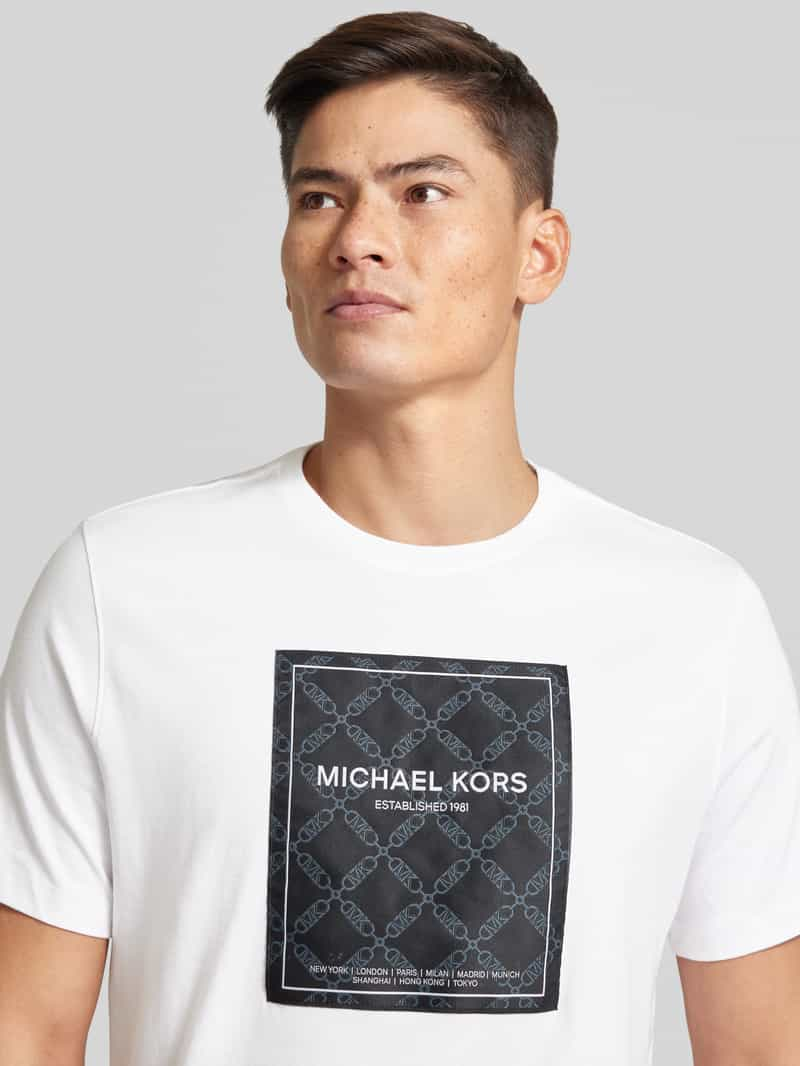 Michael Kors T-shirt met labelprint model 'EMPIRE FLAGSHIP'