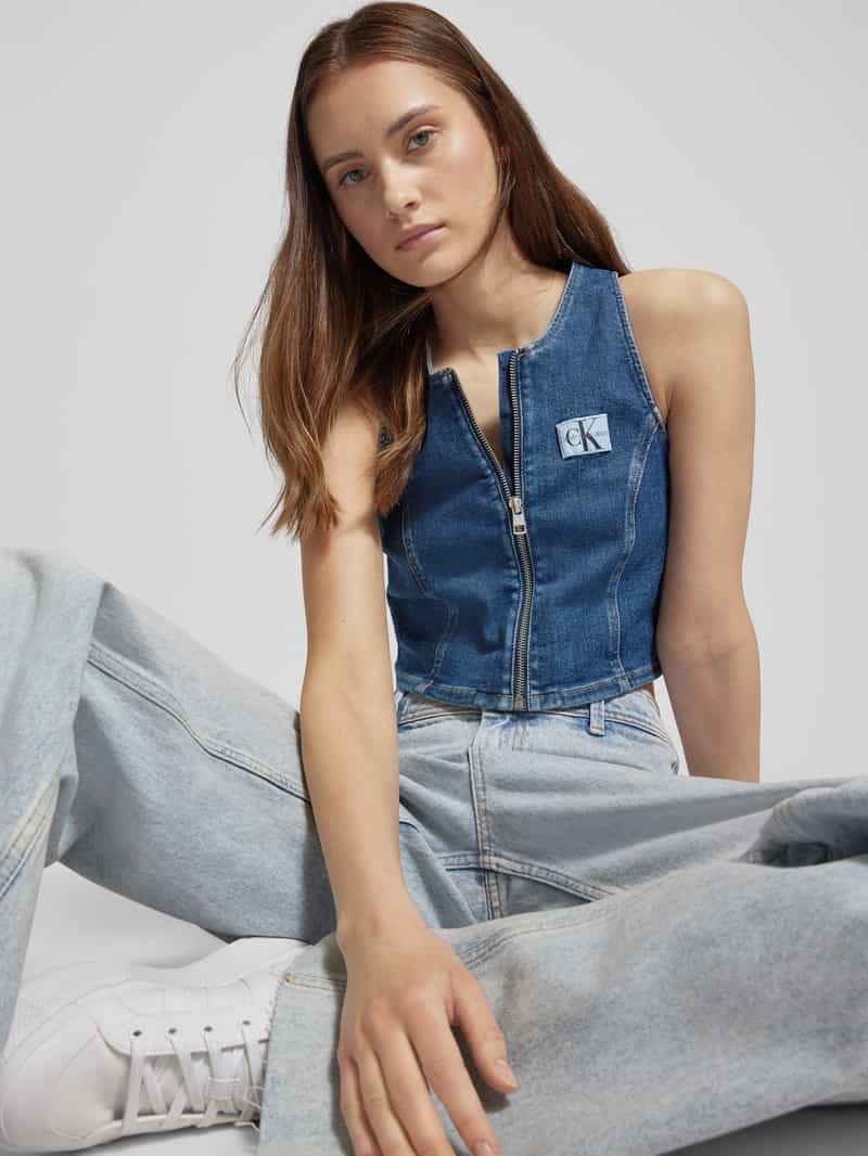 Calvin Klein Jeans Korte top met deelbare ritssluiting