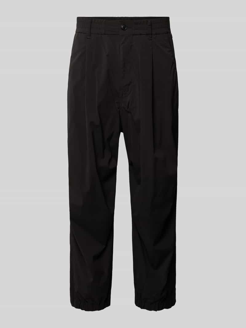 drykorn Tapered fit bandplooibroek met elastische band
