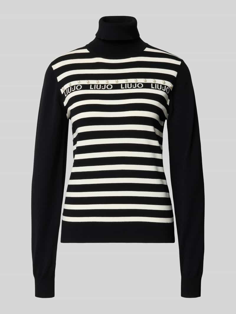 LIU JO SPORT Slim fit coltrui van viscosemix in gebreide look