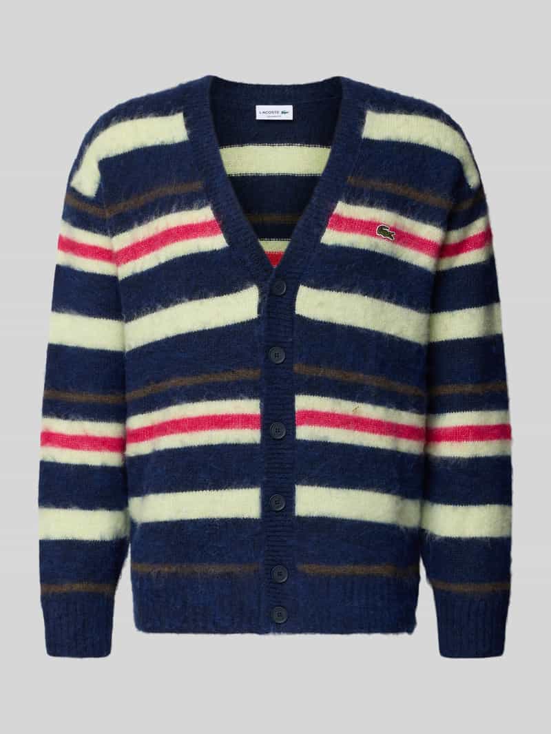 Lacoste Relaxed fit gebreid jack met wol