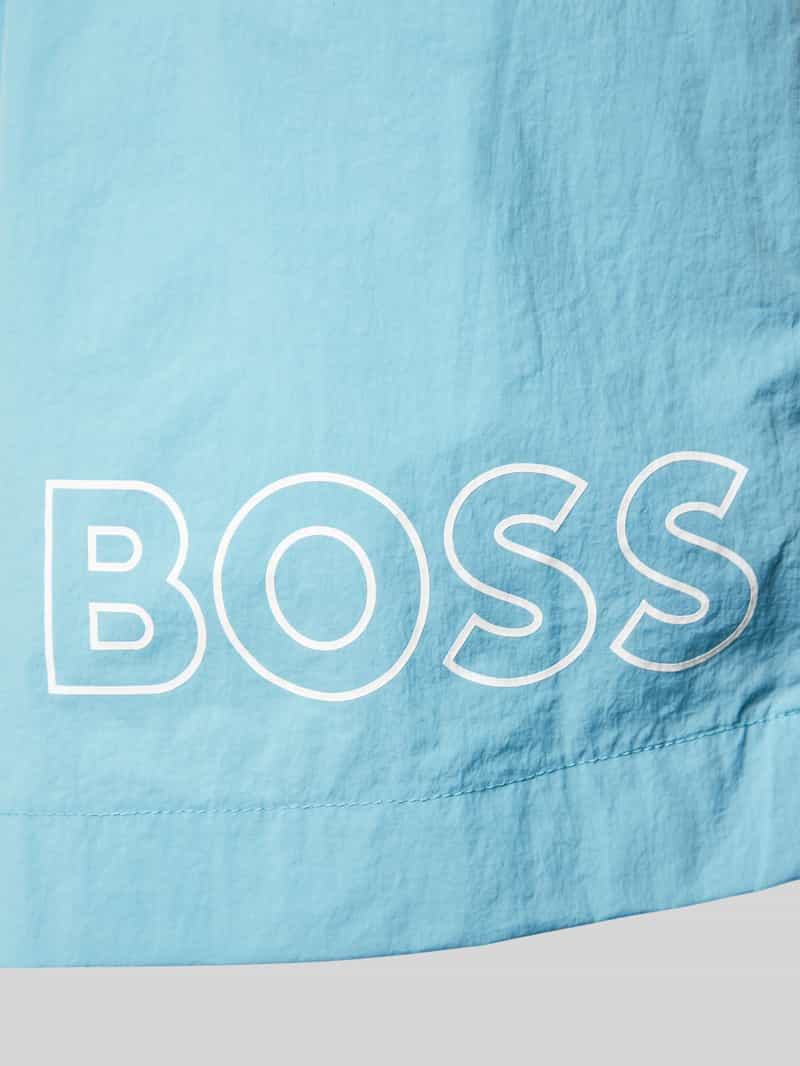 Boss Relaxed fit zwembroek met labelprint model 'Mooneye'