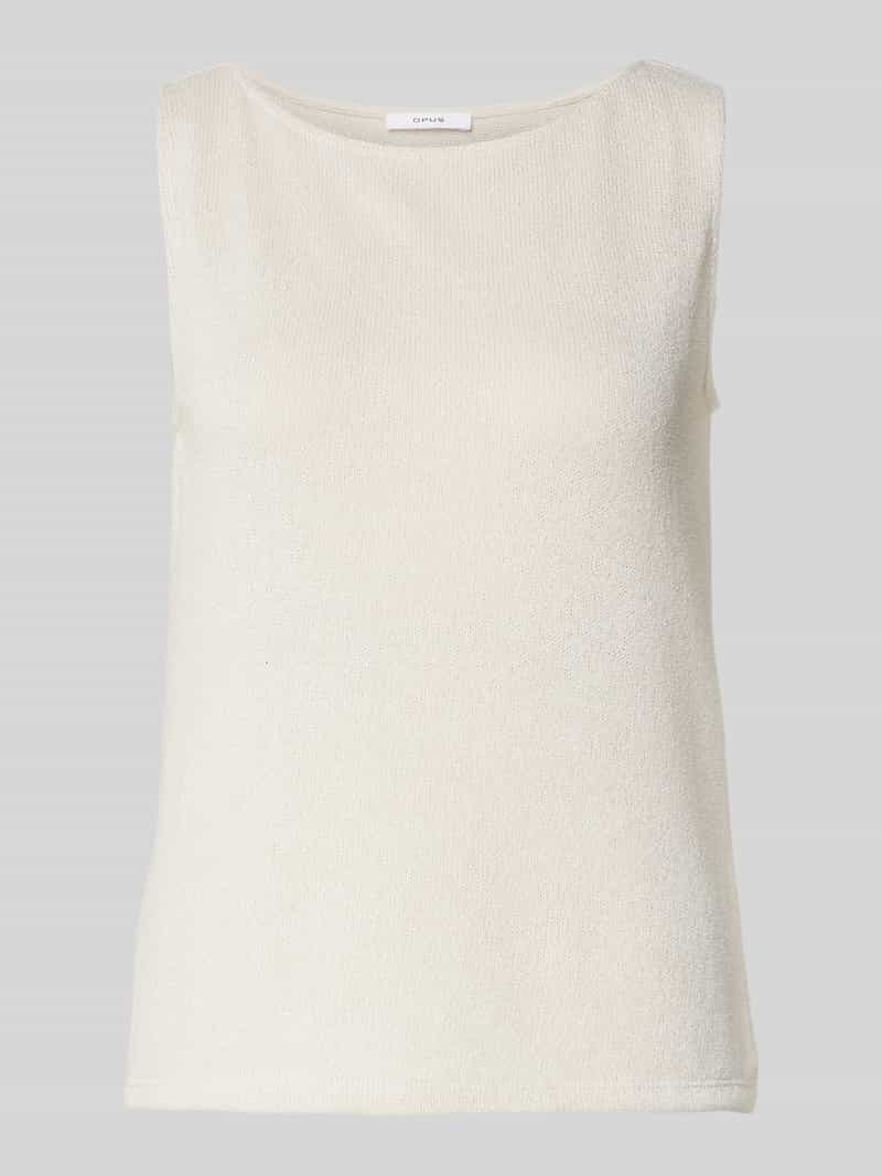 Opus Gebreide top met ronde hals model 'Ilonki'