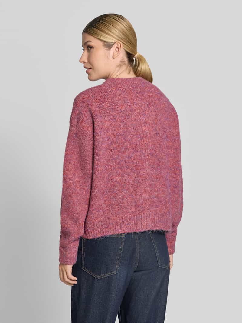 Ichi relaxed fit gebreid jack met wol model 'Belablue'