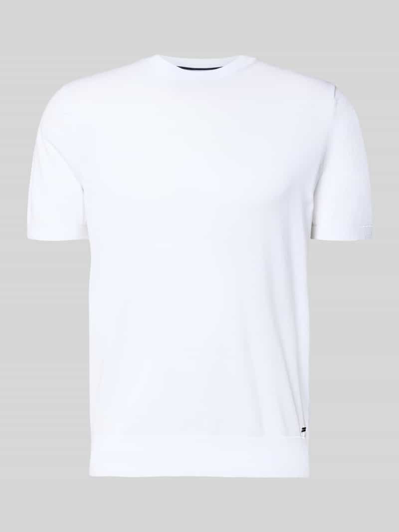 gebreid shirt met ronde hals