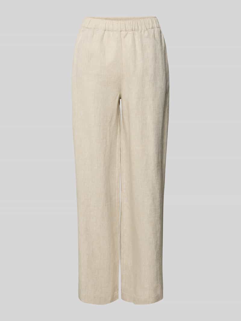 MOS MOSH Relaxed fit linnen broek met steekzakken model 'Emmi'