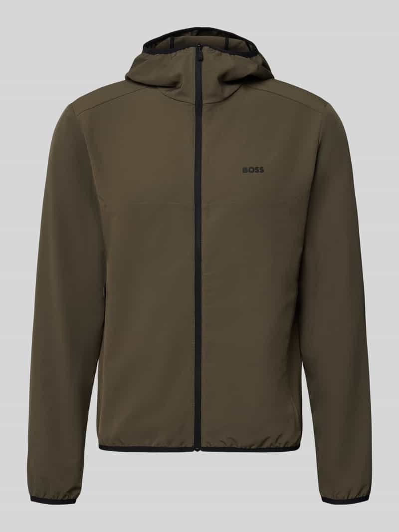 BOSS Green Slim fit trainingsjack met labelpatch model 'CommuterPro'