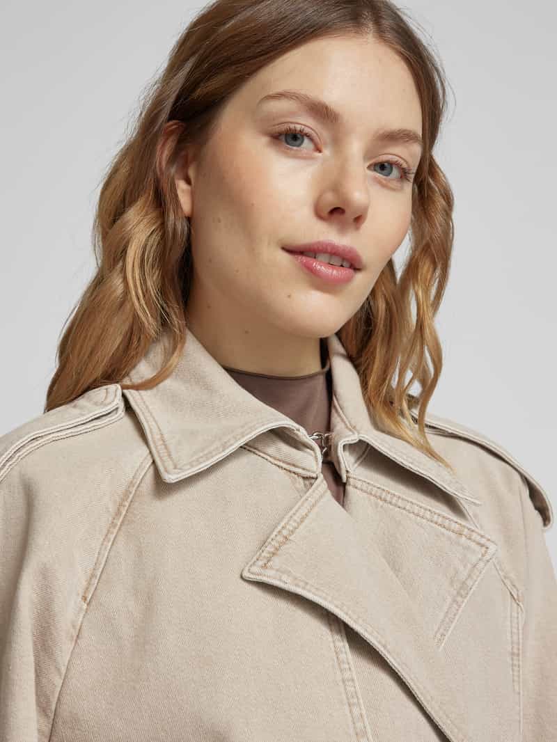 Ivy Oak Lange jeansjas met strikceintuur model 'CORDELIA'