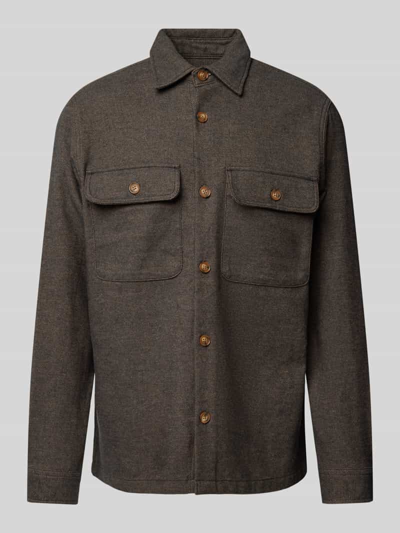 Jack & Jones Premium Comfort fit overhemdjack met klepzakken op de borst model 'RAYMOND'