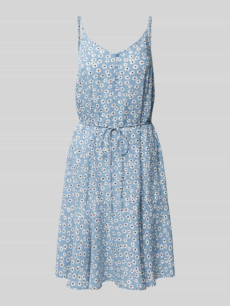Pieces Knielange jurk met strikceintuur model 'NYA'