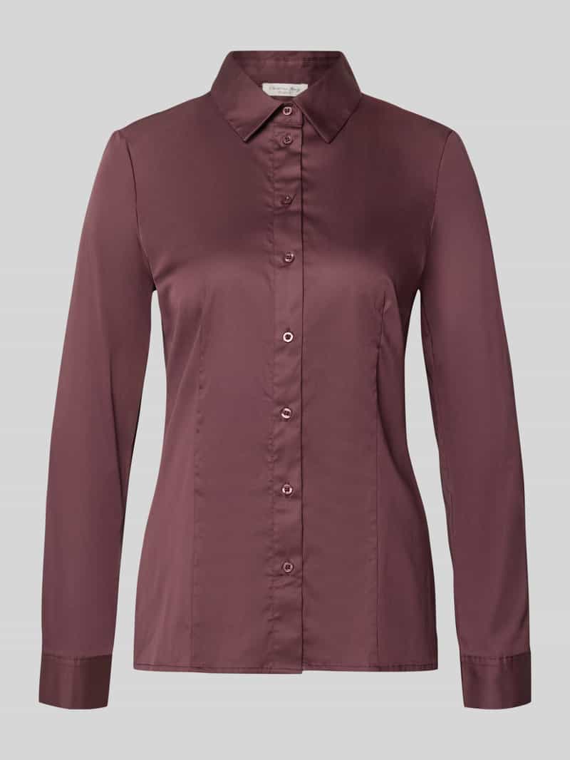 Overhemdblouse van katoenmix