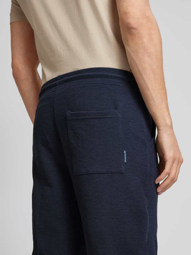 Tom Tailor Regular fit korte cargobroek van katoenmix