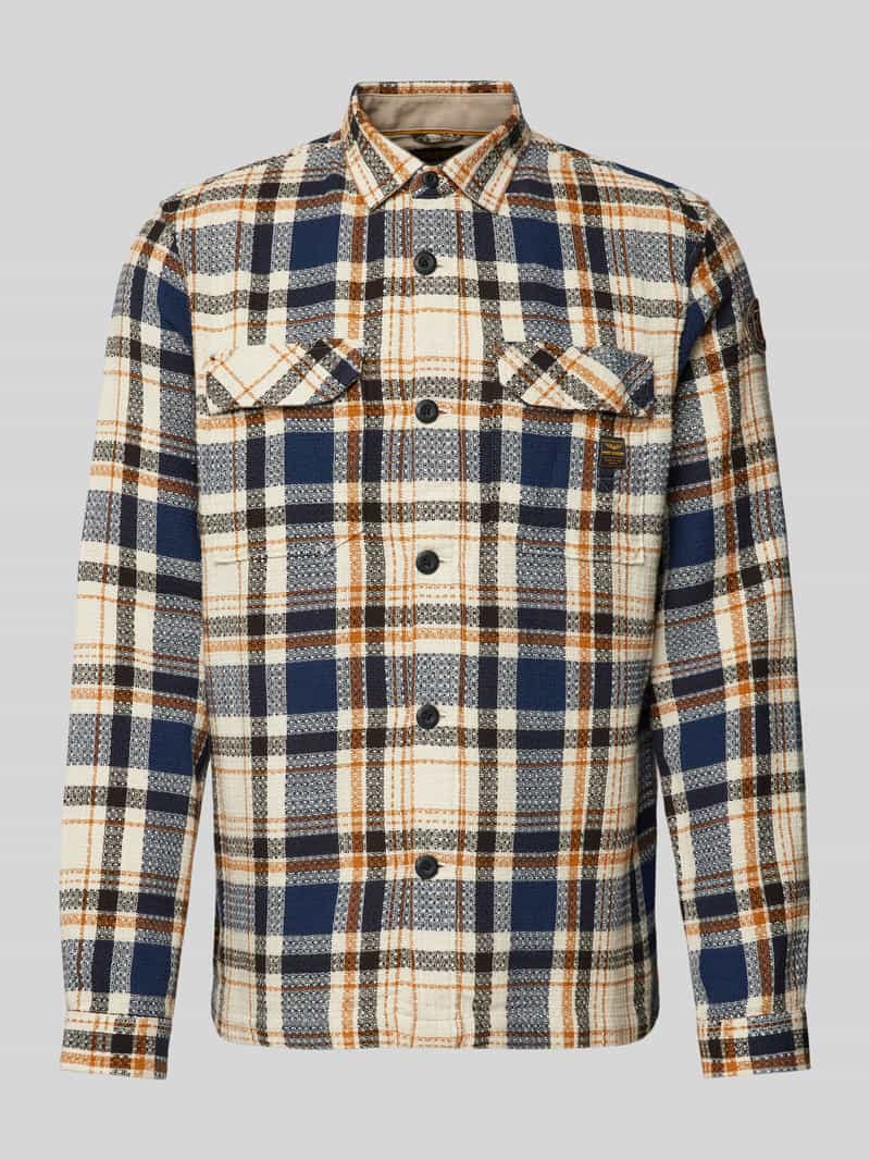 PME Legend Regular fit vrijetijdsoverhemd met labeldetail