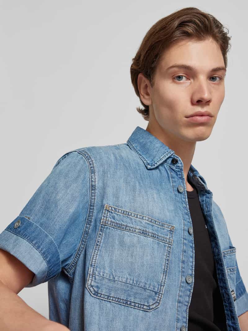 G-Star Raw Regular fit jeansoverhemd met borstzakken model 'Slanted'