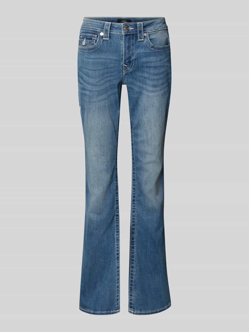 Mid rise bootcut jeans in used-look model 'BECCA'