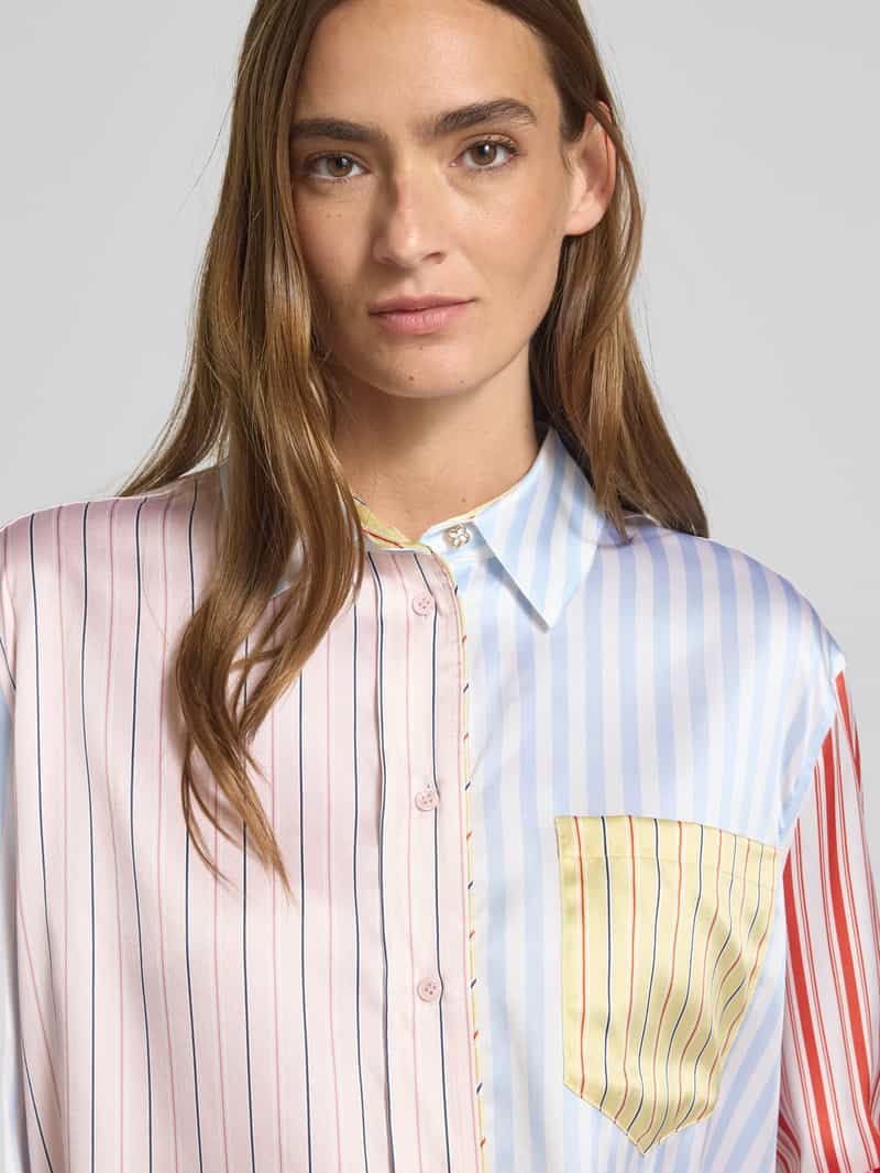 herzensangelegenheit Relaxed fit overhemdblouse van zijdemix