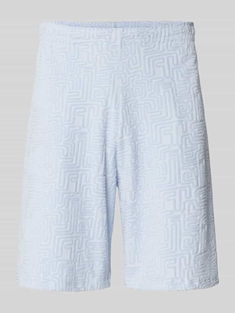 Short met structuurmotief en elastische band