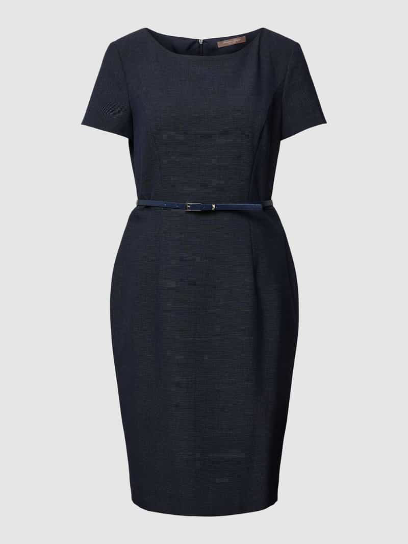 Knielange kokerjurk met fijn motief Christian Berg Woman Selection