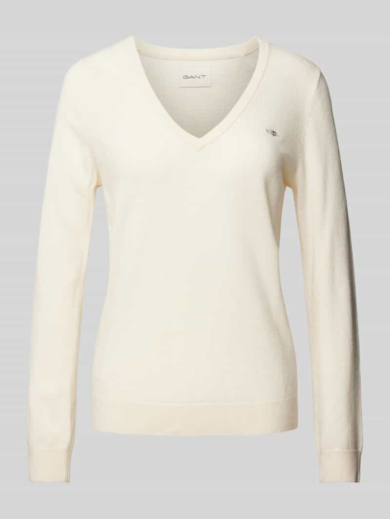 Gant Wollen pullover met V-hals