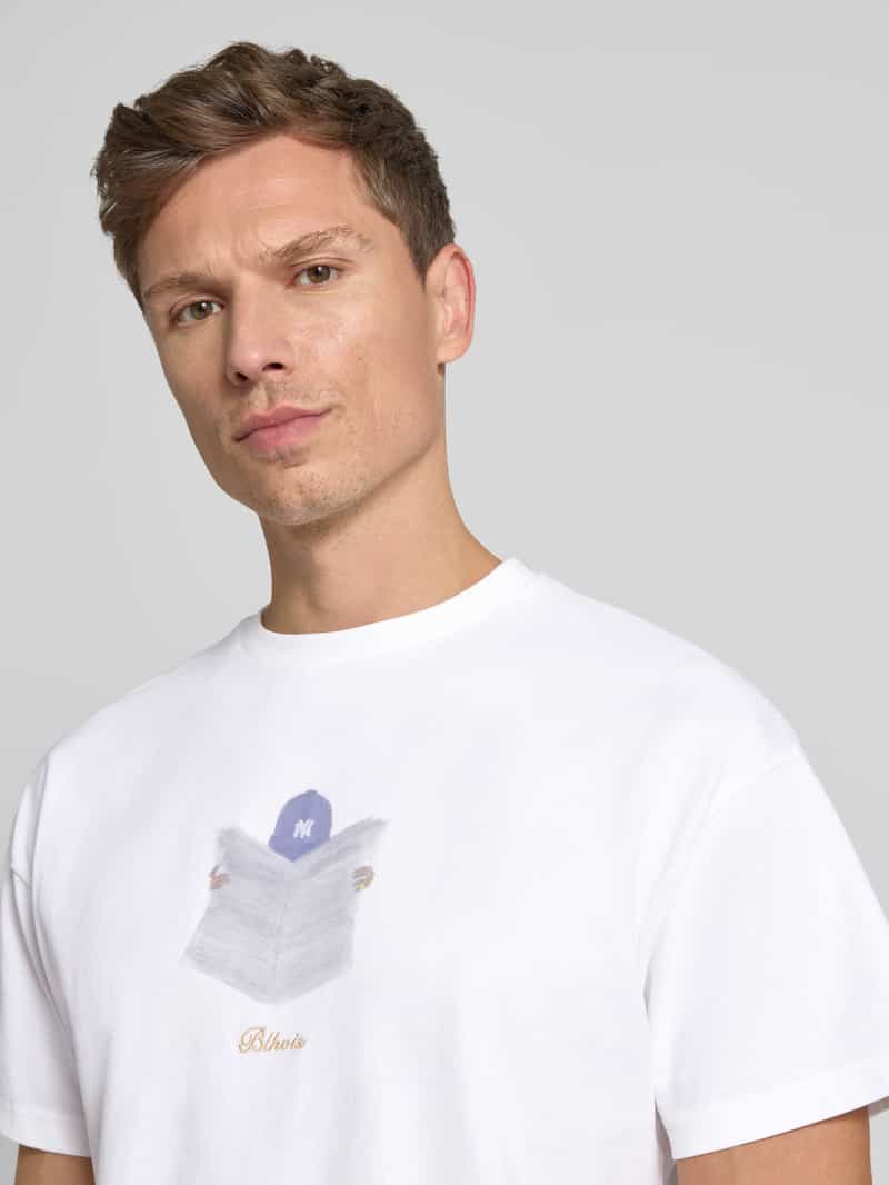 BLKVIS T-shirt met labelstitching