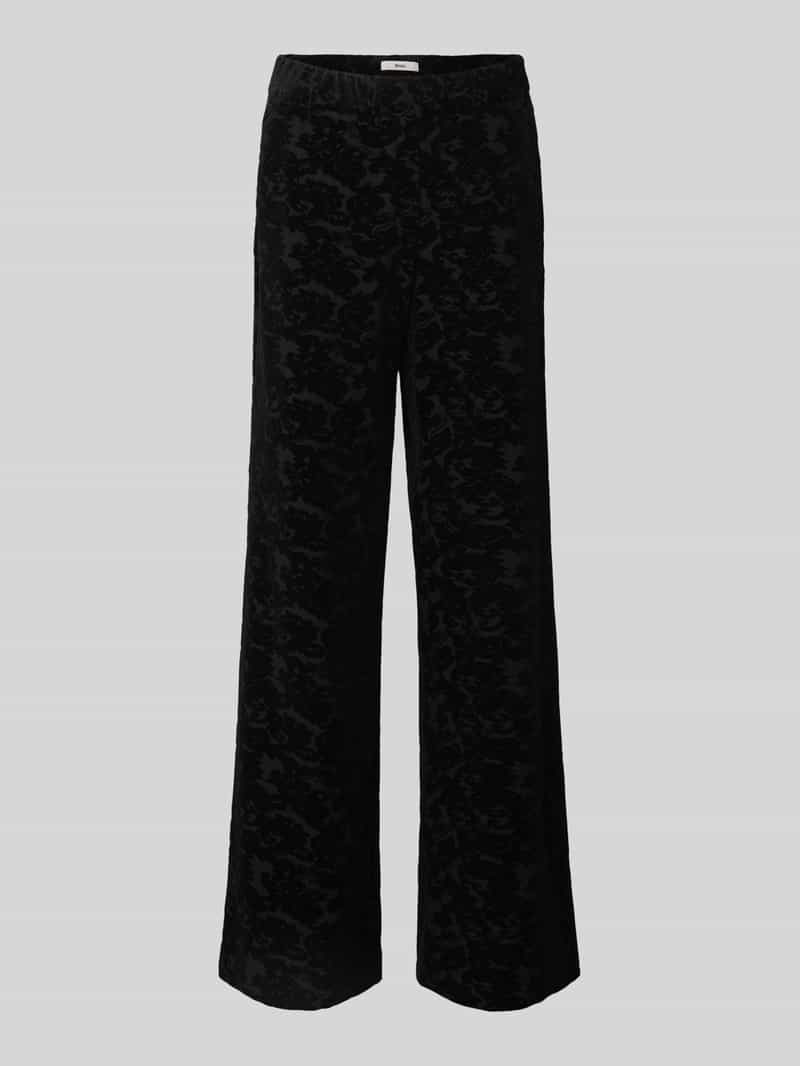 BRAX Wide leg fit stoffen broek met all-over print model 'Maine'