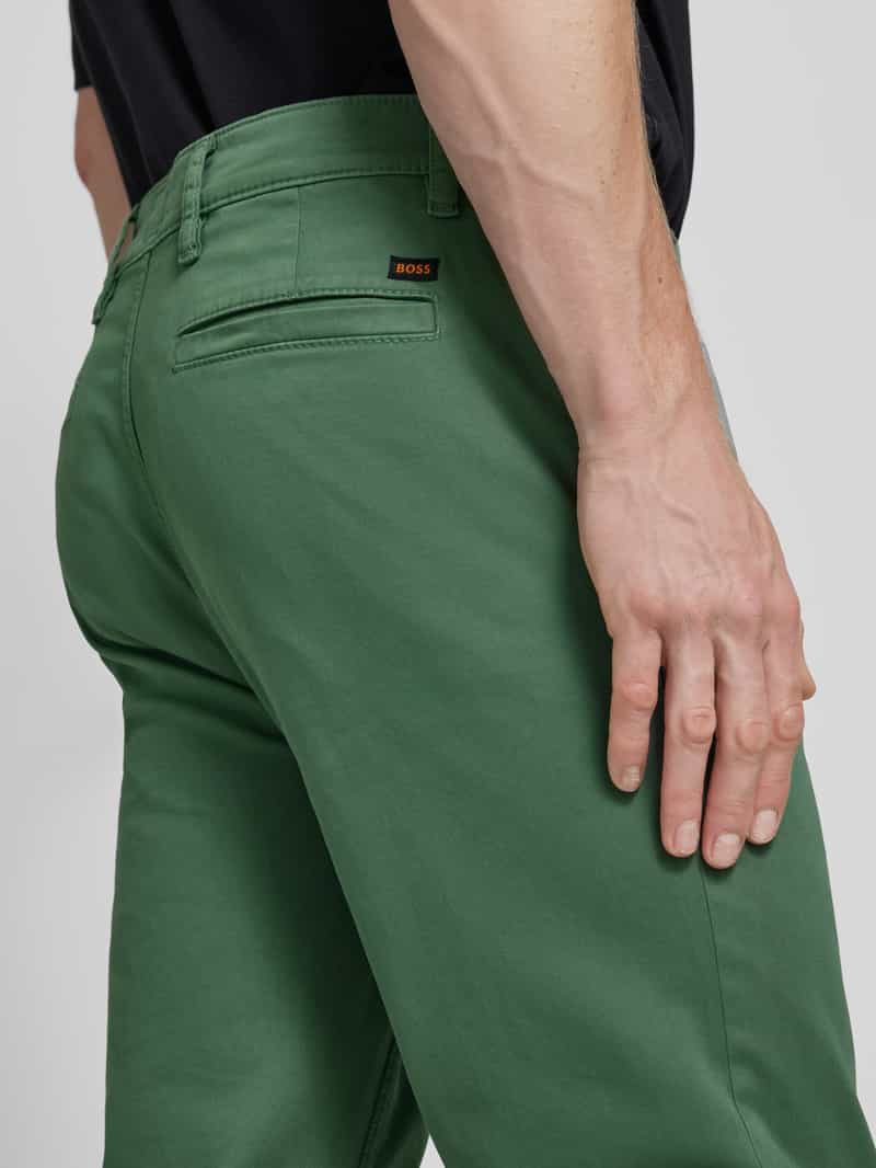 Boss Orange Tapered fit chino met riemlussen
