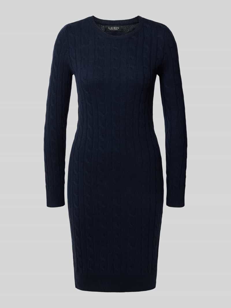 Lauren Ralph Lauren Knielange gebreide jurk van een mix van lamswol en kasjmier