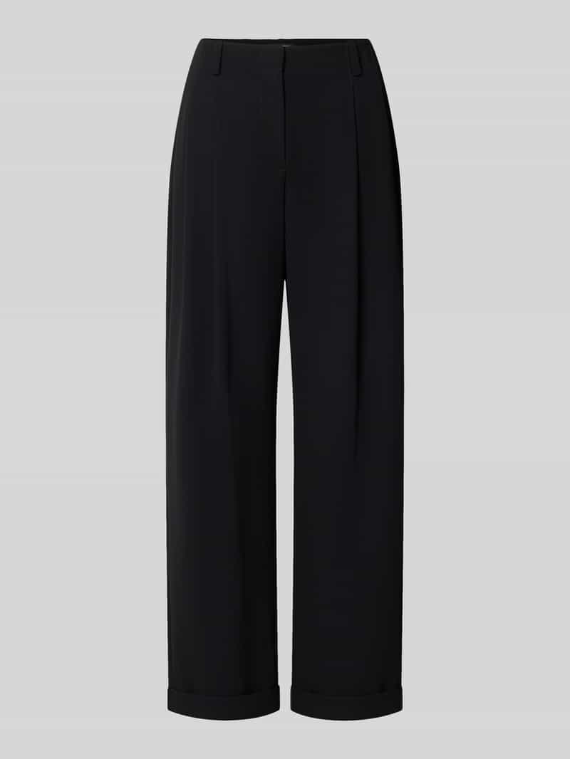 relaxed fit stoffen broek met keervouwen