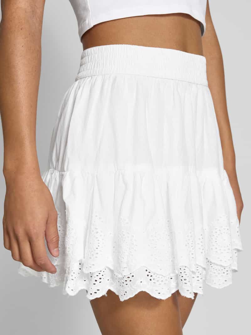 Review Minirok met broderie anglaise en elastische band