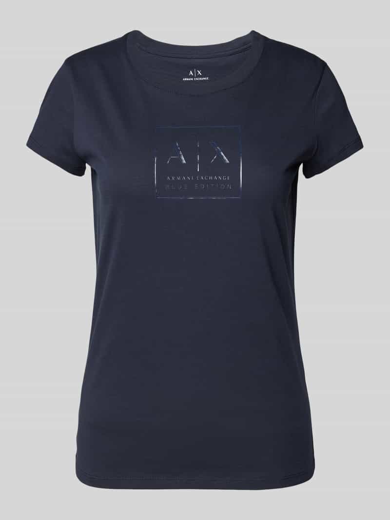 Armani Exchange T-shirt met labelprint