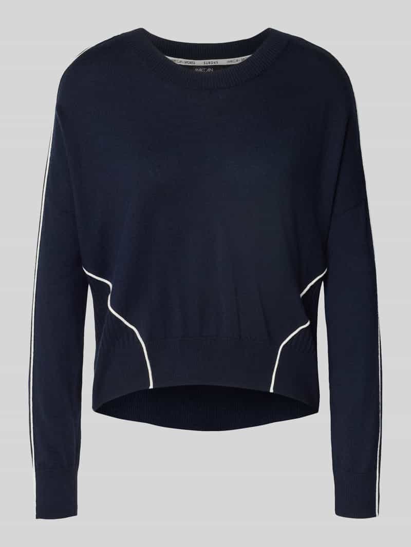 Marc Cain Gebreide pullover van wolmix met ronde hals