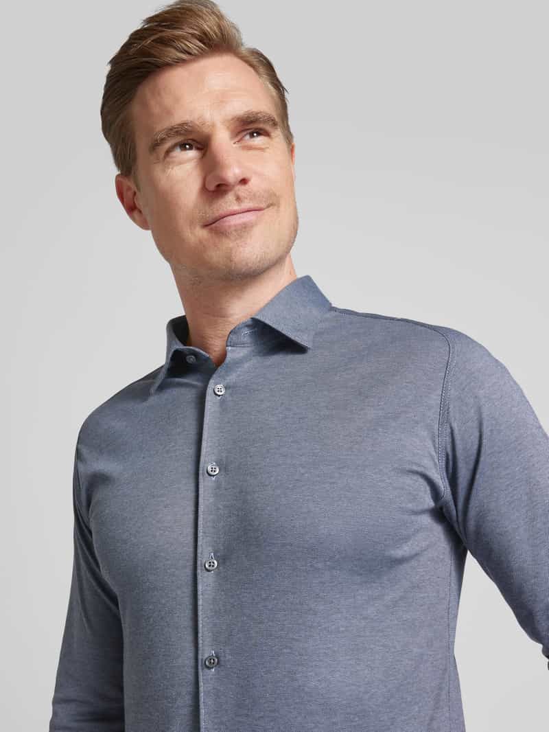 Desoto Slim fit zakelijk overhemd met kentkraag