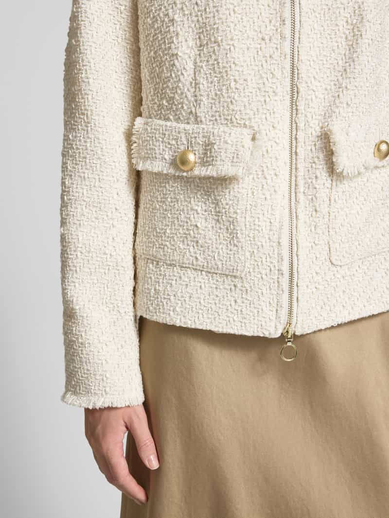 WHITE LABEL Blazer in bouclélook met ronde hals