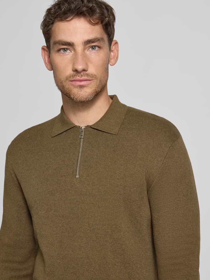 JACK & JONES Premium Gebreide pullover met ribboorden model 'MILANO'